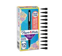 Paper Mate Flair Medium Felt Tip Pen Black, Pack of 12