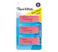 Paper Mate Pink Pearl Erasers Medium Pack Of 3