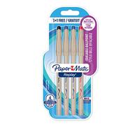 Paper Mate Replay Erasable Ball Pen Medium Tip 1.0mm - Assorted Colours (Pack of 3 + 1)