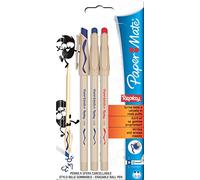 Paper Mate Replay Erasable Ball Pen Medium Tip 1.0mm - Assorted Colours (Pack of 3)