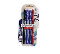 PAPER MATE Replay Erasable Ballpoint Pens Pack of 4 Blue/Black/Red M 1.0 mm Blister Pack