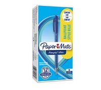 PaperMate Medium Point (1.0 mm) Flexgrip Ultra Capped Ballpoint Pen, Blue, Box of 12