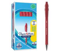 Papermate Flexgrip Ultra Clip-on retractable ballpoint pen Medium Red 12pc(s)