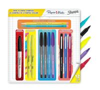 Paper Mate & Sharpie Pens Set | Back to School Stationery Set | Ballpoint Pens, Permanent Markers, Highlighters, Mechanical Pencils & Felt Tips | School & Office Supplies | 12 Count