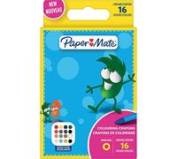 Paper Mate Wax Crayons, Pack of 16, Assorted Colours