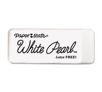 Paper Mate White Pearl Erasers, Large, 12 Count