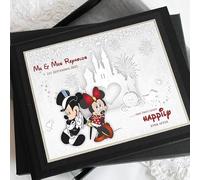 Paper Memories Personalised & Boxed Mickey Mouse, Minnie Mouse Guest Book, for weddings and other celebrations. Black or white books and optional matching Guest Book signage.