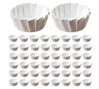 Paper Muffin Cases - 50 Pieces Basque Paper, 10 Cm 15 Cm 20 Non Stick Reusable Cupcake Cases | Reusable for Home Baking and Air Fryer