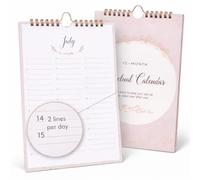 Paper 'n Such- Perpetual Calendar for Birthdays and Anniversaries -12 Months - Large Wall Hanging Dates to Remember Book - Journal for Important & Special Days - 7x10" - Two Lines Per Day