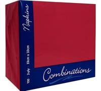 Paper Napkin 100 Pack - Premium Burgundy 2-Ply Disposable Serviettes 33x33cm | Soft, Absorbent Cocktail Napkins for Parties, Weddings, Birthdays, Restaurants & Events