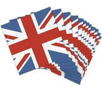 Paper Napkins 128 Pack Union Jack Red White & Blue 33 X 33Cm 2 Ply Zazzora
