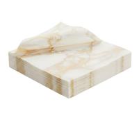 Paper Napkins 3 Ply 33cm Serviettes | Luxury Disposable Party Napkins | Thick and absorbent, holds up through the meal · Marble Gold design for weddings, birthdays, dinner and dessert tables