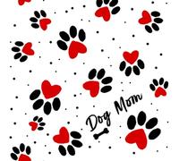 Paper Napkins 33 x 33 cm 3-Ply Pack of 20 Dog Mom Motif - High-Quality & Sustainable - Funny Disposable Napkins - Paper Napkins for Dog Lovers Party Catering Everyday Life - Dog Paws Hearts
