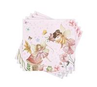 Paper Napkins Disposable Decorative Whimsical Garden Pink Floral Fairy Printed Dinner/Lunch Napkins for Party, Home Table Decor. 60PCS, 2-Ply, Folded 6.5 x 6.5 In.
