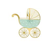 Paper Napkins Pram Tiffany Blue 14 x 15 cm (Pack of 20)