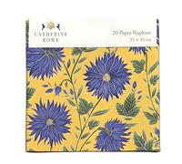 Paper Napkins/Serviettes - Artistic Blue Flowers Floral Design by Catherine Rowe - Disposable Tableware - Eco-Friendly
