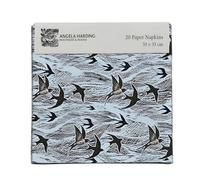 Paper Napkins/Serviettes - Artistic Swallows and Sea Printed Design by Angela Harding - Disposable Tableware - Eco-Friendly