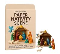 Paper Nativity Scene, Christmas Origami Craft Set with & Animal, Chr Fun and Kit Easy Origami For Beginners,