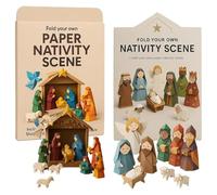 Paper Nativity Scene, Christmas Origami Craft Set with & Animal, Kit Easy Fun and For Beginners, Chr Origami