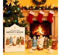 Paper Nativity Scene, Fold Your Own Paper Nativity Scene, Easy to Fold Creative & Entertaining Papers Desktop Decoration, for DIY Handmade Enthusiasts (#B)