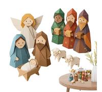 Paper Nativity Scene - Handmadenativity Party Decorations - Christian Christmas Paper Crafts for Kids - for Youth Teens Wife Husband Son Beginners Men Women Boys Girls Daughter Family Friends