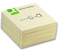 Paper Note Cubes 75X75MM YLW, Colour Yellow, External Length/Height 76mm, External Width 76mm, Stationery Paper Office Consumables, 1 Piece in Pack - KF01346