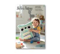 Paper Pattern Crochet Owl Cushion Pattern, Double Knitting Instructions, Baby Design, 30 x 28 cm, CP235