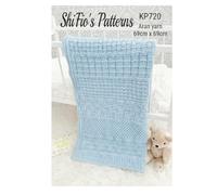 Paper Pattern for Baby Blanket Afghan its a Sampler Pattern Design, Aran Yarn, 69cm x 69cm, KP720