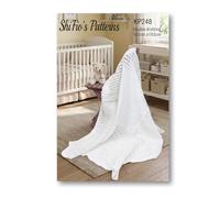 Paper Pattern- ShiFio's Patterns - Baby Shawl Knitting Pattern, Double Knitting, 102cm Squared When Finished KP248