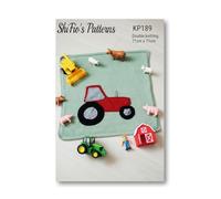 Paper Pattern ShiFo's Patterns Farm Tractor Baby Blanket, Double Knitting Pattern, 71cm x 71cm,
