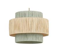 Paper Pendant Lamp Natural and Green PALBRA