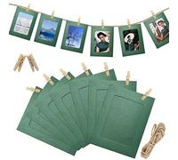 Paper Photo Frame,4x6 Kraft Paper Picture Frames,20 PCS DIY Cardboard Photo Frames with Wood Clips and Jute Twine