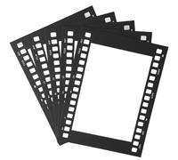 Paper Picture Frames 4x6 5-Pack, Black Film Strip Photo Frames for Vintage Wall Display and Photo Collage