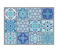 Paper Place Mats Santorini Mandala Motif, Pack of 100, 40 x 30 cm, Disposable Place Mats, Paper Table Mat, Modern Decoration, Wedding, DV998