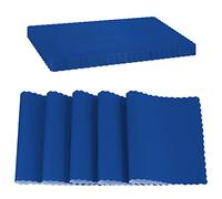 Paper Placemat Disposable, Royal Blue Place Mats with Scalloped Edges, Durable Paper Placemat for Holiday Wedding Party Supplies Decor, 9.75 X 14 Inches, Pack of 100 - by SparkSettings
