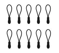 PAPER PLANE ECO Set of 10 Zipper Pull Zip Pull Zipper Puller Cord Slider Fastener Jacket Bagpack replacement (BLACK)