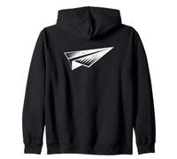 Paper Plane Flying Throw Origami Retro Flight Zip Hoodie