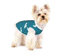 Paper Plane Print Small Dog Clothes Pet Vest, Soft Cotton Sleeveless T-Shirts Breathable Pet Tank Top Apparel For Puppies And Cats