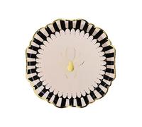 Paper Plates 23 cm with Spider and Gold Rim Set of 6 - Party Plates Disposable Plates Plastic-Free - Party Tableware Birthday Children's Birthday Halloween - Party Decoration Table Decoration & Party