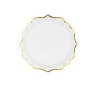Paper Plates Gold Edge 18.5 cm Set of 6 Party Plates Disposable Plates Party Tableware Birthday Wedding Christening