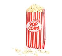 Paper Popcorn Bags, Red and White Striped, 35 x 14 cm, Classic Cinema Style, Party Supplies, 8 Pack