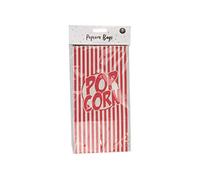 Dabmoo Paper Popcorn Bags Striped Retro Cinema Movie Film Night Style Boxes Favour Party Celebration Fun Kids Children Loot Bags Hollywood Cinema Treat Disposables Pack [ Pack Of 10, 1PKT ]