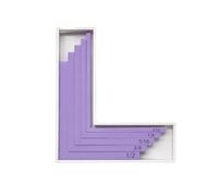 Paper Positioning Board with Nested Guide Inserts, L Shaped Card Layout Aid for Scrapbook and Album Projects Card Making Alignment Guide Paper Positioning Tool