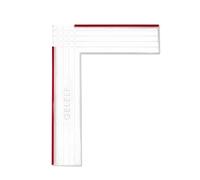 Paper Positioning Tool - Gel Plate Printing Placement Tool Paper Alignment Layering for Gel Printing Printmaking Card Making Supplies, L Square Ruler (Red, Large: 19 x 25 cm(7.5 x 10 in))
