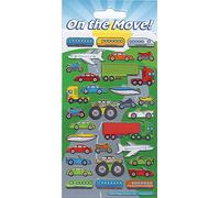 Paper Projects 01.70.04.021 On The Move Sparkly Reusable Stickers, Multicoloured, 19.5cm x 9.5cm