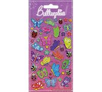 Paper Projects 01.70.04.026 Happy Butterflies Sparkly Reusable Stickers, Purple, 19.5cm x 9.5cm