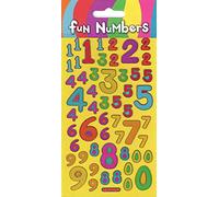 Paper Projects 01.70.04.036 Fun Numbers Sparkly Reusable Stickers, Yellow, 19.5cm x 9.5cm