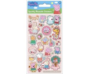 Paper Projects 01.70.06.185 Peppa Pig Summer Sparkly Stickers | Official Licensed Product | Reusable on Non-Porous Surfaces, Pink