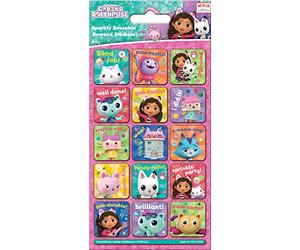 Paper Projects 01.70.12.054 DreamWorks Gabby's Dollhouse Sparkly Reusable Reward Stickers Official Licensed Product, Multi-Coloured, One Size
