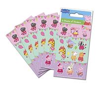 Paper Projects 01.70.15.045 Peppa Pig Festival of Fun Party Bag Stickers (Six Sheets), Multicoloured, 12.5cm x 7.5cm